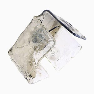 Applique Murale en Verre de Murano Ambré et Chrome, 1960s, Autriche