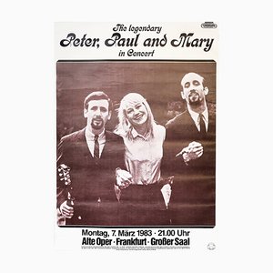 Poster di musica da concerto Peter, Paul and Mary Such Is Love, 1983