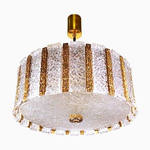 Lustre Tambour en Bronze et Verre de Murano de Kalmar