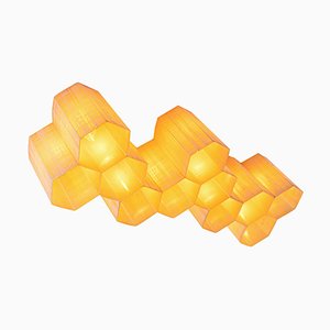 Lámpara de pared Molecular Honeycomb de acero y fibra de vidrio, años 50