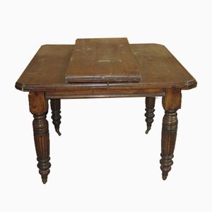 Englischer Viereckiger Tisch mit Kurbelverlängerung, 1890er