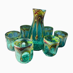 Italian Murano Glass Tableware, Set of 7