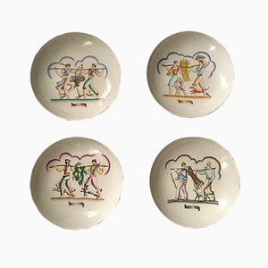 Four Season Plates by Gio Ponti, 1960s, Set of 4