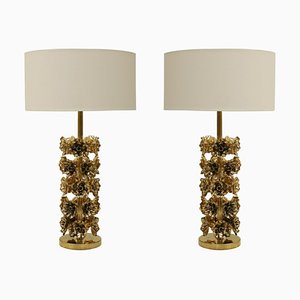 Italian Contemporary Brass Table Lamps, Set of 2