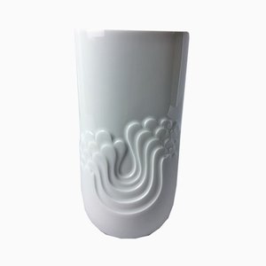 Weiße Vintage Porzellanvase von Thomas, 1970er