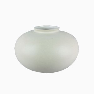 Vintage White Ceramic Vase from Carstens, 1960s