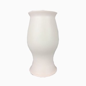 Vase Vintage en Céramique Blanc par Franco Pozzi, 1970s