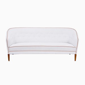 Weißes Dänisches Mid-Century Modern Sofa von Ludvig Pontoppidan