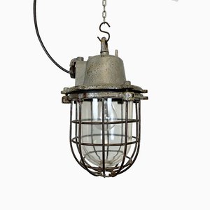 Vintage Industrial Cast Iron Pendant Light, 1960s