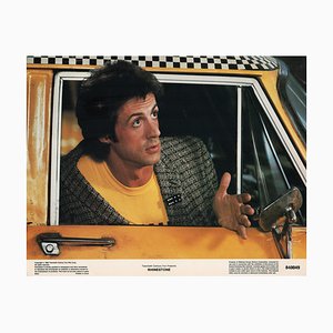 Lobby originale raffigurante Sylvester Stallone in vetro, 1984