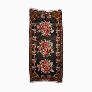 Kilim in Dark Brown