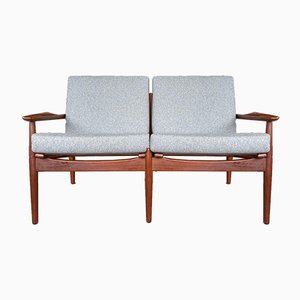 Dänisches Teak Zwei-Sitzer Sofa von Arne Vodder für Glostrup Mobler, 1960er