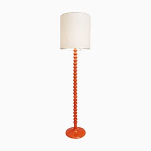 Lampadaire en Céramique Vernie Orange, 1970s