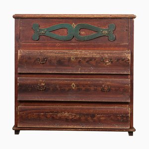 Rustic Swedish Pine Chest of Drawers, Early 19th Century