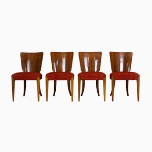 Art Deco H-214 Dining Chairs by Jindrich Halabala for UP Závody, 1950s, Set of 4