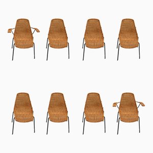 September Stühle aus Bambus & Eisen von Campo E Graffi für Home Field & Scratches, 1950er, 8er Set
