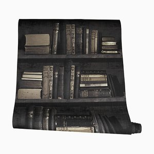 Papel pintado Dark Bookshelf