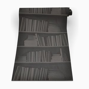 Black Bookshelf Wallpaper