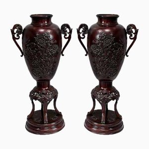 Tall Vases in Bronze, China, Late 19th Century