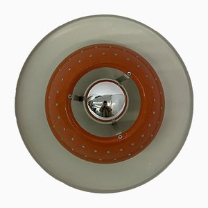 Lampada da soffitto Space Age arancione di Dijkstra, anni '70