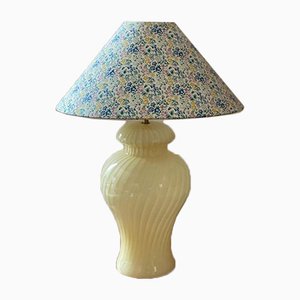 Lámpara de mesa grande de cristal de Murano en espiral, años 60