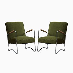 Bauhaus Style Armchairs from Wschód Zadziele, 1950s, Set of 2