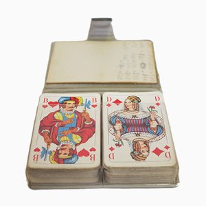 Libreta de viaje con naipes de Schmids Munchen Spielkarten, años 60