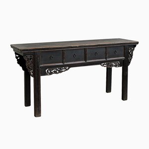 4-Drawer Console with Dragon Carvings