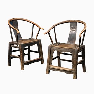 Set of Rustic Horseshoe Armchairs