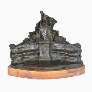 René de Saint-Marceaux, Study for Monument, Signierte Bronze Skulptur, 19. Jahrhundert