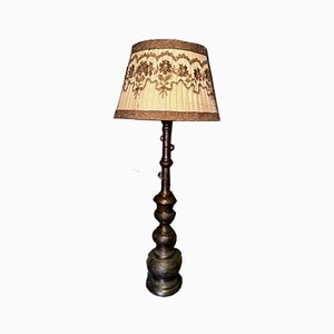 Antique Japanese Meiji Period Bronze Floor Lamp