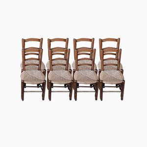 Mulched Chairs in the Style of Charlotte Perriand, 1050s, Set of 8