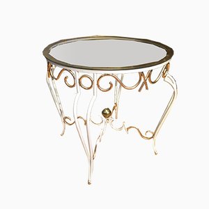 Wrought-Iron and Gilt Side Table in the Style of René Prou, 1930