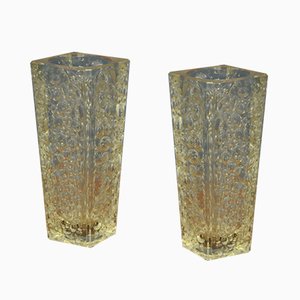 Asteroid Vases by Jan Sylwester Drost for Hortensja Glassworks, Poland, Set of 2