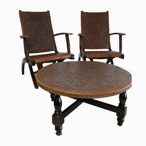 Stühle & Tisch von Angel I. Pazmino für Muebles de Estilo, Ecuador, 1960er, 3er Set