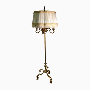 Louis XV Style Floor Lamp with 4 Lights in Gilded Bronze, 1960s