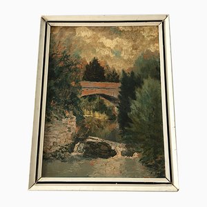 Oil Painting on Wood, Landscape, A. Sega