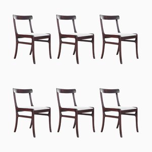 Mahogany Dining Chairs by Ole Wanscher, Set of 6