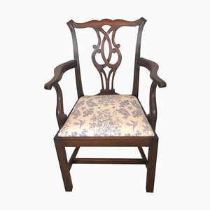 Antique Mahogany Open Arm Desk Chair