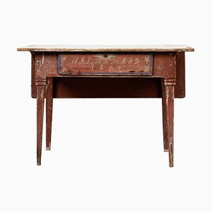 19th-Century Swedish Pine Gustavian Country Side Table