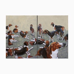 Helen Uter, Helen Uter, Chevernys Dogs, 2021, Acrylic on Linen