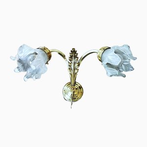 French Art Nouveau Wall Lamps, Set of 2