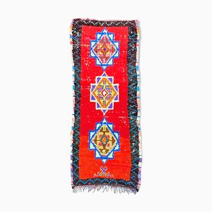 Berber Boucherouite Rug of 90 x 220 cm