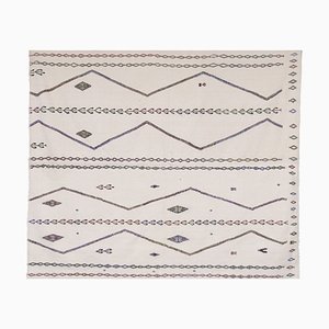 Alfombra Kilim Karapinar turca vintage blanca de 510 x 611 cm