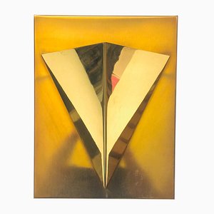 Postmodern Brass Wall Lamp Sconce from Liro, Belgium, 1980s