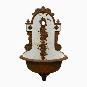 Art Nouveau Cast Iron Wash Basin or Wall Fountain, 1900s