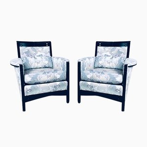 Galaxy Peggy Low Armchairs Set by Umberto Asnago for Giorgetti, Italy, 1990s, Set of 2