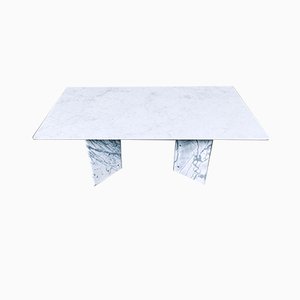 Postmodern Italian Carrara Marble Dining Table, 1970s