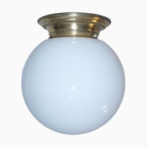 Opaline Globe Ceiling Lamp