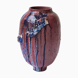 Blue Pithos Stoneware Vase by Arina Antonova